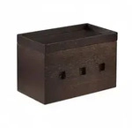 Relaxdays Kabelbox Bambus, Steckdosenleiste & Kabel verstecken, Kabelmanagement