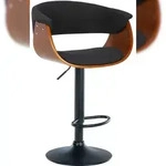 CLP Barhocker Vestal walnuss/schwarz/Stoff