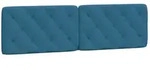 vidaXL Kopfteil-Kissen Blau 180 cm Samt