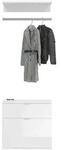 ProjektX Garderobenaufstellung 1 T&uuml;r, 1 Schublade wei&szlig;.