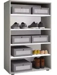 VCM LonaXL5 Schuhschrank 5 Ablagen grau.