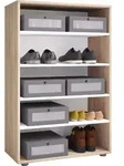 VCM LonaXL5 Schuhschrank 5 Ablagen Eiche dekor.