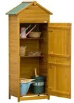 Outsunny - Gartenschrank - 79L x 49B x 191,5H cm - naturholz
