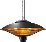 tectake Solaris Infrarotheizstrahler Orbit 2500W, Aluminiumgeh&auml;use Schwarz