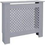 ML-Design ECD Germany Heizk&ouml;rperverkleidung Wabenmuster 78x19x82 cm Grau, MDF