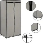 vidaXL Kleiderschrank Grau 75&times;50&times;160 cm