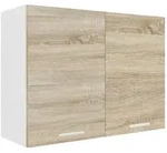 VCM K&uuml;chenm&ouml;bel H&auml;ngeschrank Esilo Wei&szlig; / Sonoma-Eiche H. 60 x B. 80 x T. 31 cm