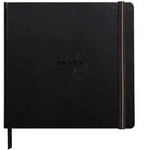 Rhodia Touch Pen & Inkwash book fest 21x21cm 32 Blatt blanko 200g - Schwarz...