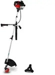 EBERTH 2in1 Motorsense & Rasentrimmer Benzin, 3PS, 52cc, 2-Takt, Tragegurt,