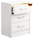 CASARIA&reg; Nachttisch Eloise 54x39x28cm Wei&szlig; mit LED-Licht