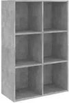 vidaXL B&uuml;cherregal/Sideboard Betongrau 66x30x98 cm Holzwerkstoff