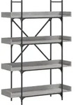 vidaXL B&uuml;cherregal 4 B&ouml;den Grau Sonoma 100x33x145,5 cm Holzwerkstoff