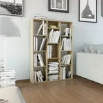 vidaXL Raumteiler/B&uuml;cherregal Sonoma-Eiche 100&times;24&times;140 cm Spanplatte