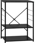 vidaXL Mikrowellenregal Schwarz 60&times;39,6&times;79,5 cm Holzwerkstoff
