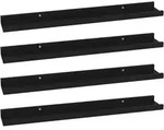 vidaXL Wandregale 4 Stk. Schwarz 60x9x3 cm
