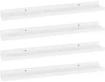 vidaXL Wandregale 4 Stk. Wei&szlig; 60x9x3 cm