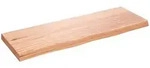 vidaXL Wandregal Hellbraun 80x30x(2-4) cm Massivholz Eiche Behandelt