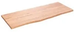 vidaXL Wandregal Hellbraun 100x40x2 cm Massivholz Eiche Behandelt