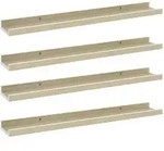 vidaXL Wandregale 4 Stk. Wei&szlig; und Sonoma-Eiche 60x9x3 cm