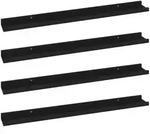 vidaXL Wandregale 4 Stk. Schwarz 80x9x3 cm