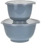 Rosti R&uuml;hrsch&uuml;ssel Set 2tlg. mit Deckel "Margrethe" grau blau (dusty blue) 1,5+3,0L