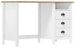 vidaXL Schreibtisch Hill mit 3 Schubladen 120x50x74 cm Kiefernholz