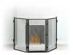 Relaxdays Kaminschutzgitter Metall, Absperrgitter 5 Elemente, Feuerschutzgitter f&uuml;r