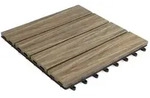 KARAT Klickfliese Terrassenfliese "Mix Teak" - 30 x 30 cm - F&uuml;r Innen und Au&szlig;en