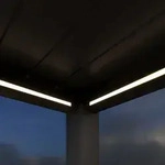 Weide E-Deluxe Plus | elektrische Pergola mit LED | Voll Aluminium | 4 x 8 M 