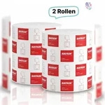 Putzrolle KATRIN Putztuchrollen XL 1500, 2-lagig, wei&szlig;, 3.000 Abrisse, 2 Rollen,