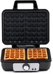 Alpina Waffeleisen, 1000 Watt, Scharz-Silber