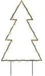 vidaXL Weihnachtsbaum mit Erdspie&szlig;en und 115 LEDs 90 cm
