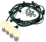 Illu- Party Garten Au&szlig;enlichterkette 20x E27 warmwei&szlig;e LED Kugellampen 20m