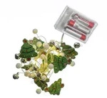 MARELIDA LED Drahtlichterkette gr&uuml;ne Tannenb&auml;ume und Gl&ouml;ckchen 20LED L: 1,9m