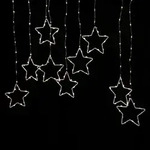 MARELIDA LED Lichtervorhang Sterne Fensterbeleuchtung 120x60cm f&uuml;r Innen Au&szlig;en