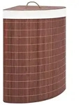 vidaXL Eck-W&auml;schekorb Bambus Braun 60 L