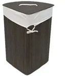 Relaxdays Eckw&auml;schekorb Bambus, faltbare W&auml;schebox 60 l, platzsparend,...