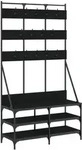 vidaXL Kleiderst&auml;nder mit Schuhablage Schwarz 100x40x184 cm