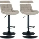 CLP 2er Set Barhocker Tover taupe/Stoff
