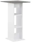 vidaXL Bartisch Wei&szlig; und Anthrazitgrau 60x60x110 cm