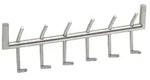 Wohnling Wandgarderobe Metall Silber 60x19x10 cm Design Flurgarderobe Stahl