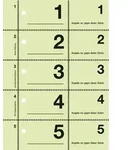 Avery Zweckform Garderobennummern A6 farbig sortiert 100 Blatt / Block farbig