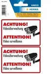 Hinweisetiketten -Video&uuml;berwachung- 2 St.