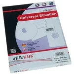 B&uuml;roring Etiketten, 210 x 297 m, 100 Etiketten, wei&szlig;, f&uuml;r Laser-, Farblaser-,