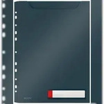 LEITZ Prospekth&uuml;lle Cosy A4 Maxi PP einklappbarer Lochrand VE=3 St&uuml;ck grau