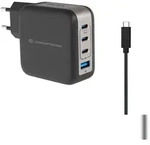 Conceptronic 4-Port 100W GaN USB-PD-Ladeger&auml;t mit USB-C-Ladekabel, USB-C x 3, USB-A