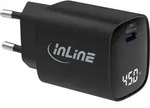 InLine&reg; USB PD Netzteil, GaN Ladeger&auml;t, 1-Port, USB-C, 45W, mit Display