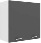 VCM K&uuml;chenm&ouml;bel H&auml;ngeschrank Esilo Wei&szlig; / Anthrazit H. 60 x B. 60 x T. 31 cm