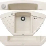 BLANCO GmbH + Co KG BLANCO ZIA 9 E Einbausp&uuml;le SILGRANIT softwei&szlig; ab 60 cm Excenter