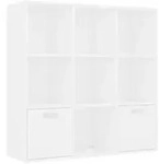 vidaXL B&uuml;cherregal Wei&szlig; 98x30x98 cm Holzwerkstoff
